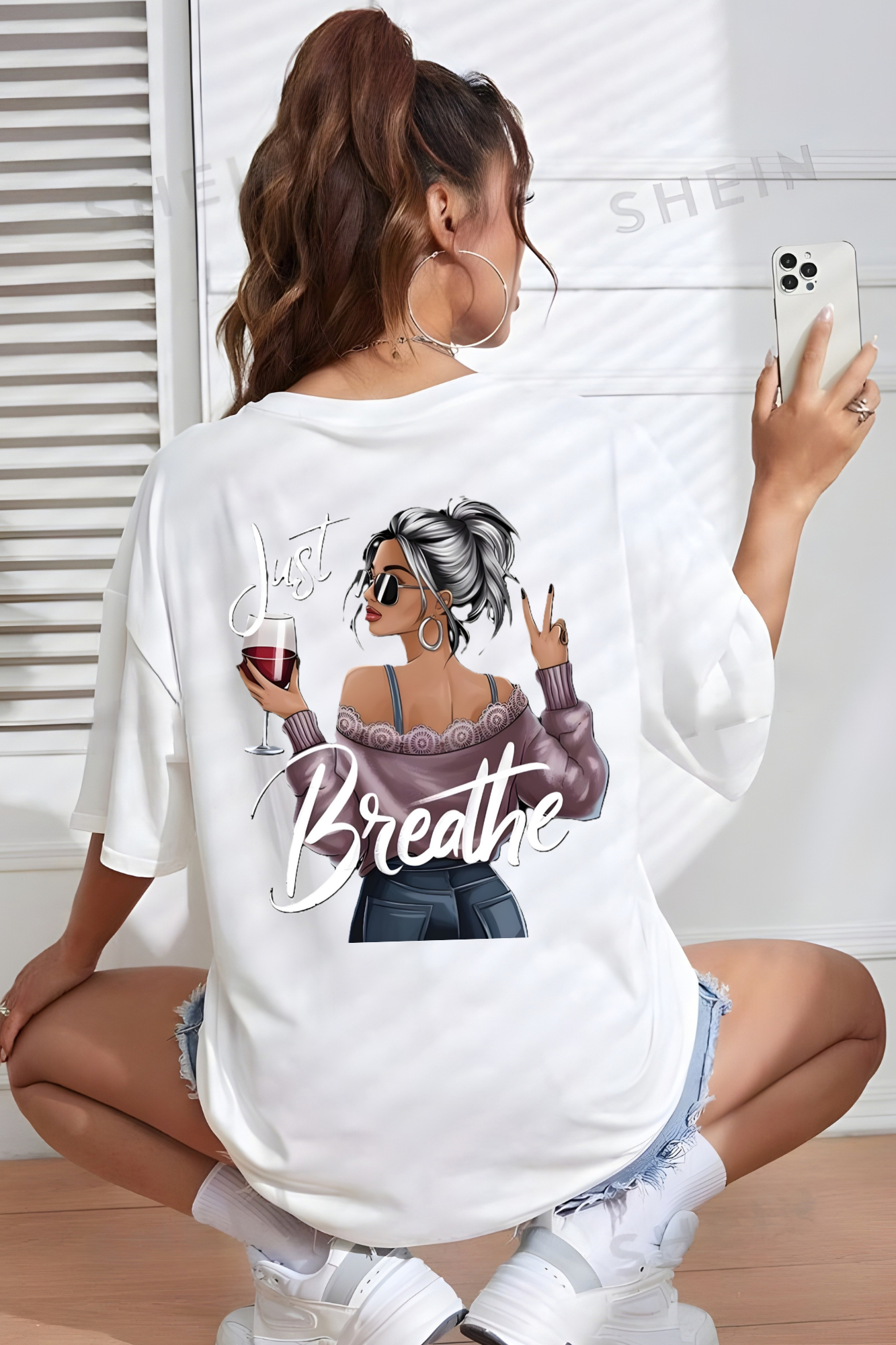 Just Breathe Unisex Oversized Standard T-Shirt