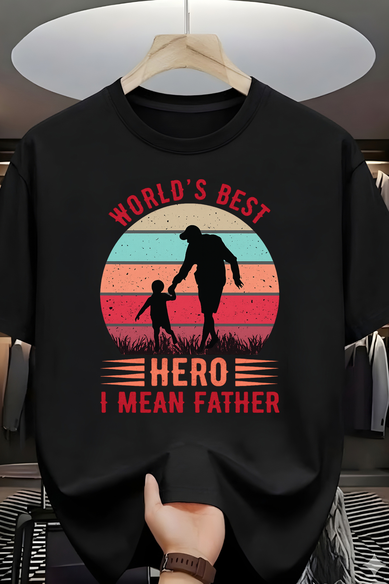Hero father Male Classic Crew T-Shirt