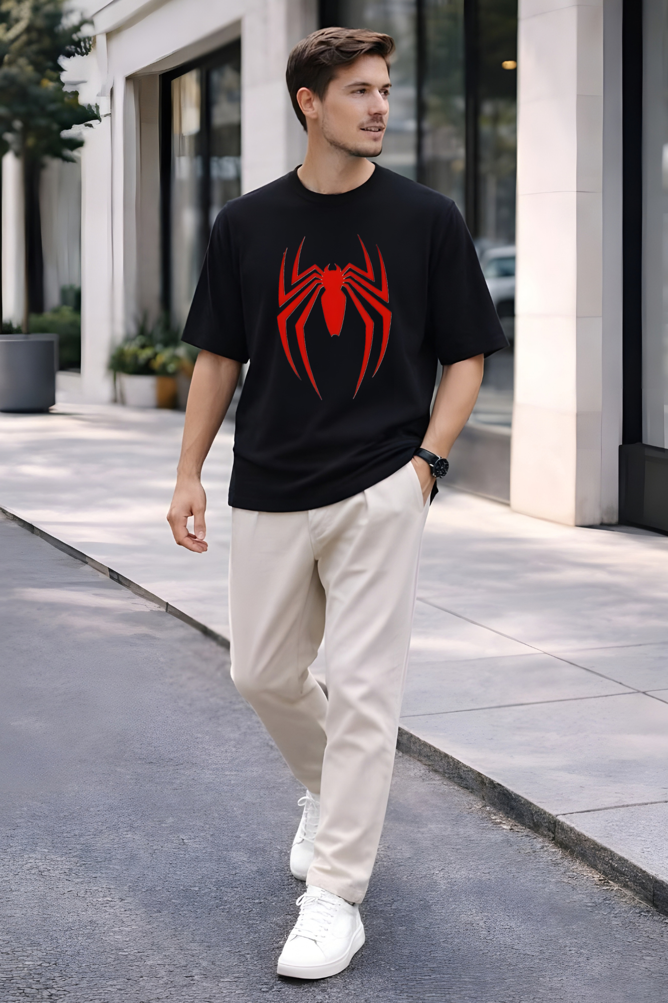 Crimson Web Unisex Oversized Standard T-Shirt