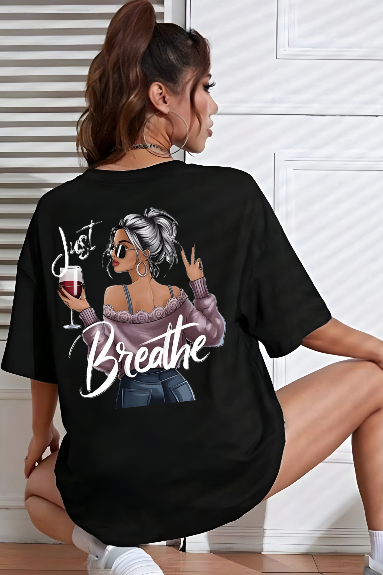 Just Breathe Unisex Oversized Standard T-Shirt