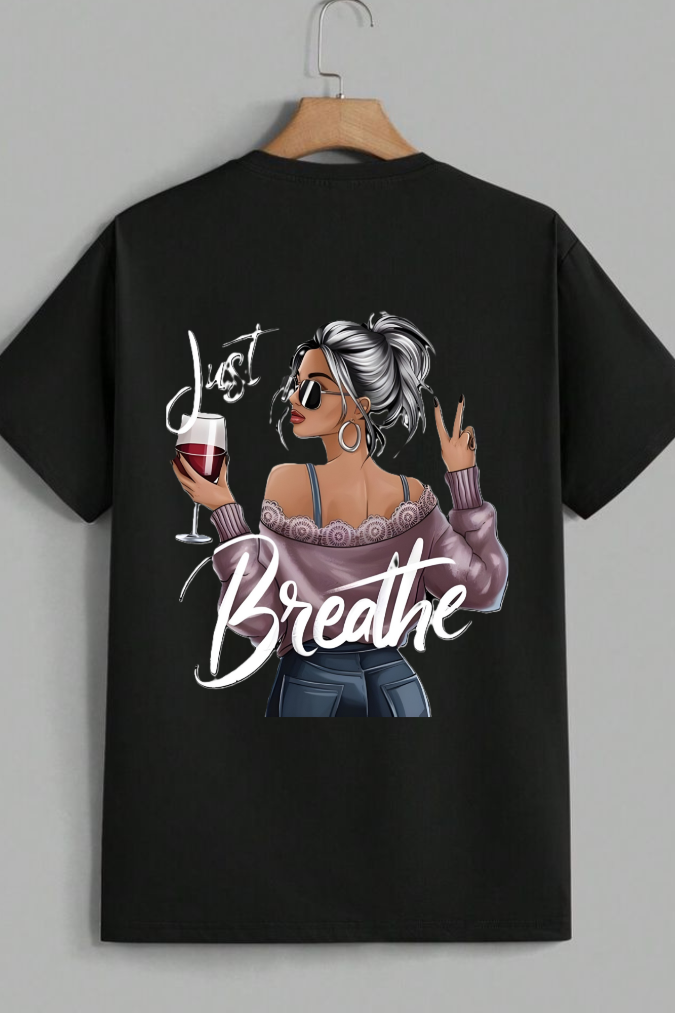 Just Breathe Unisex Oversized Standard T-Shirt