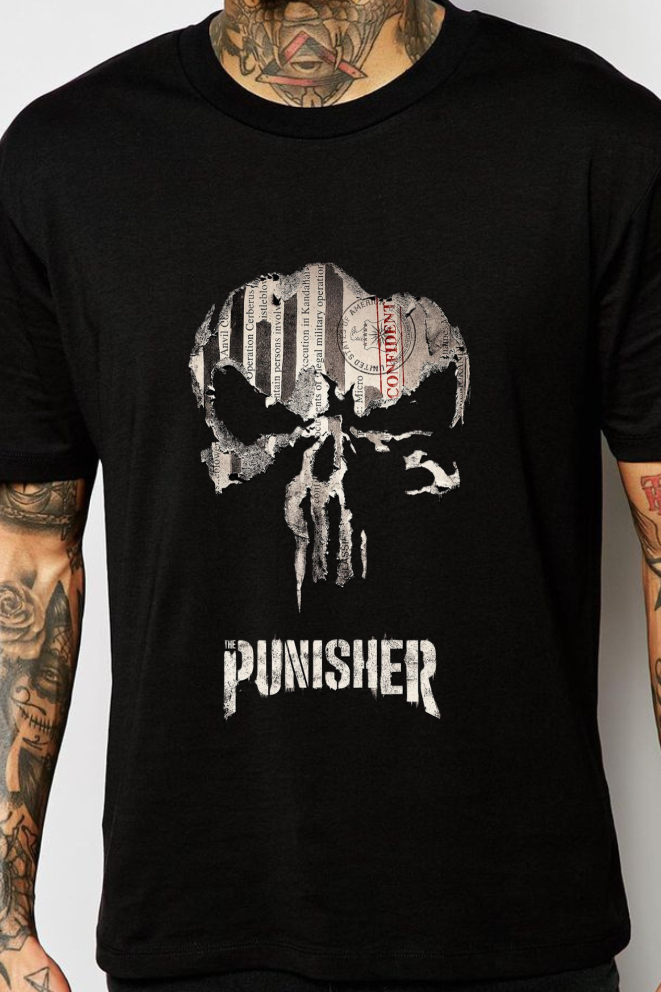 Marvel Punisher skull Oversized T-shirt