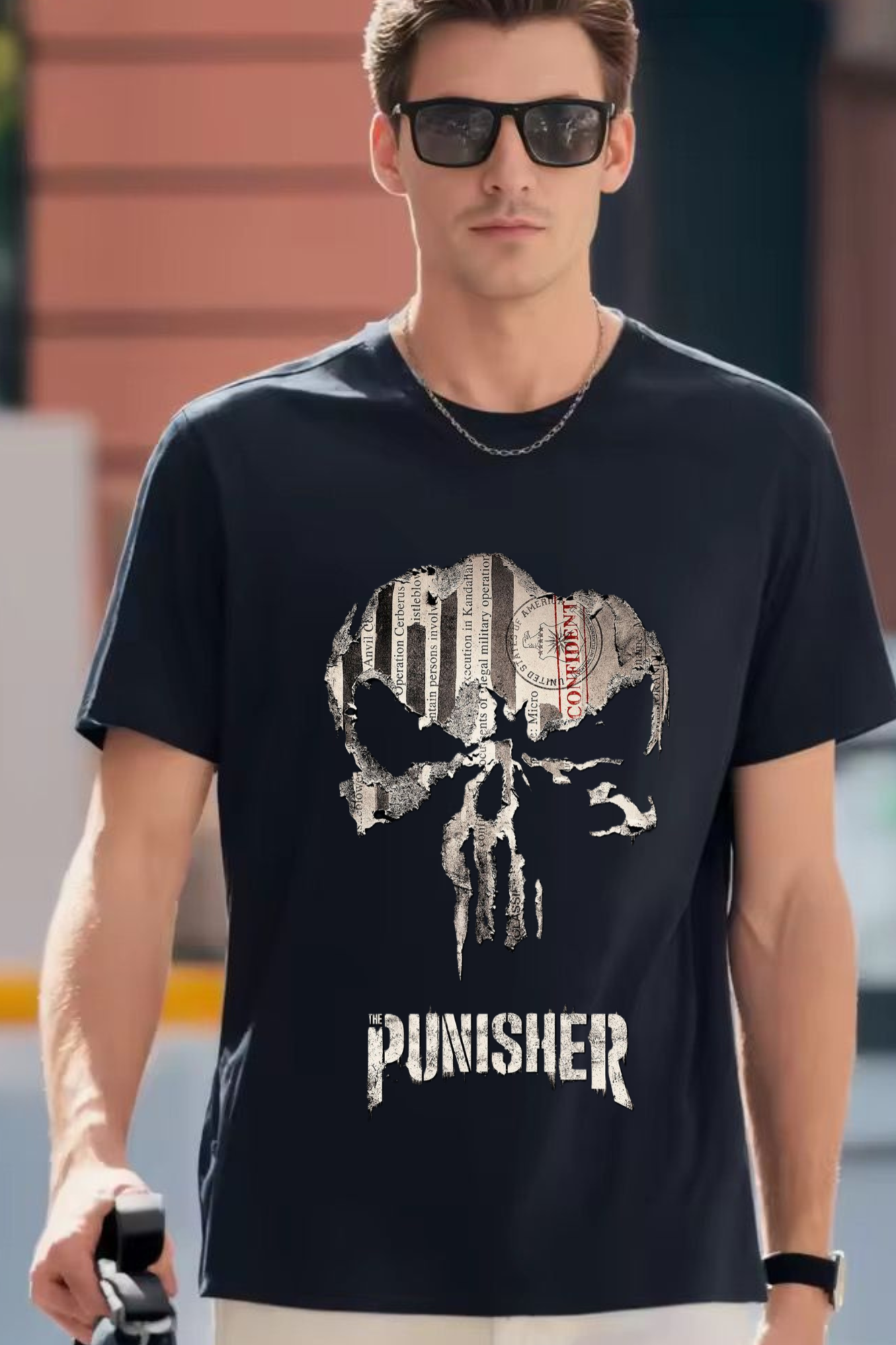 Marvel Punisher skull Oversized T-shirt