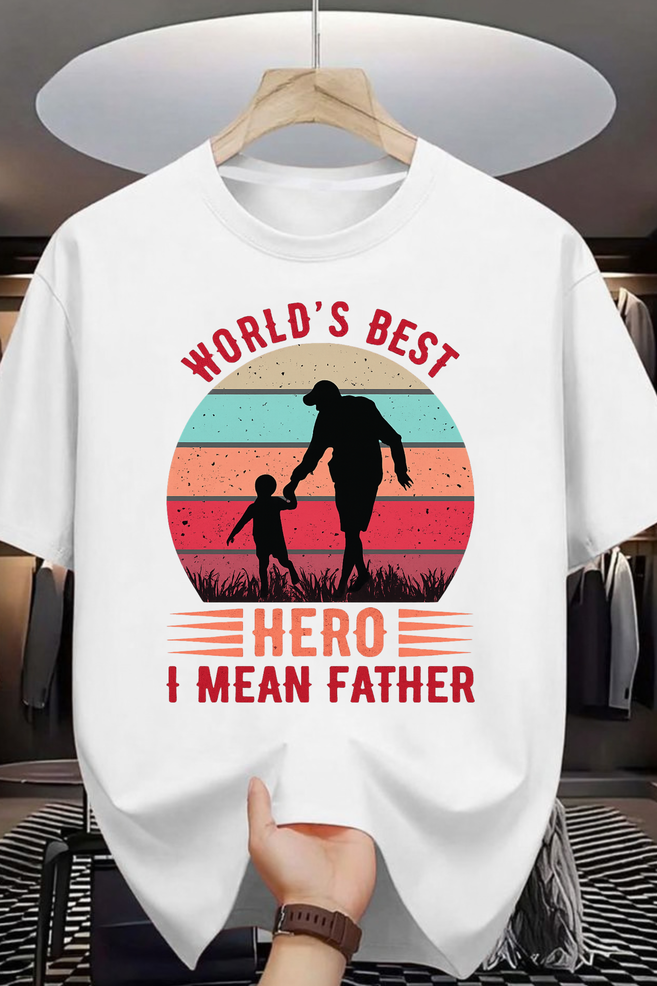 Hero father Male Classic Crew T-Shirt
