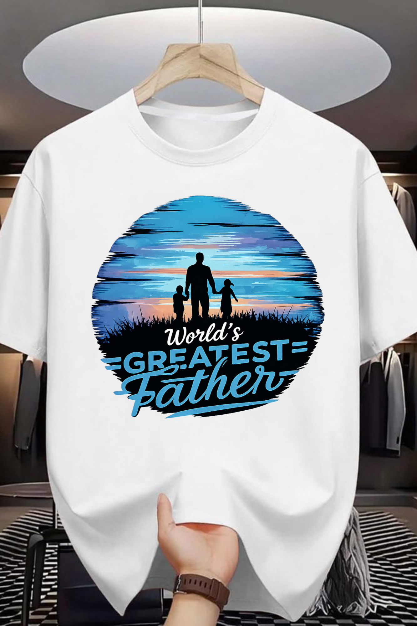 Greatest Father Male Classic Crew T-Shirt