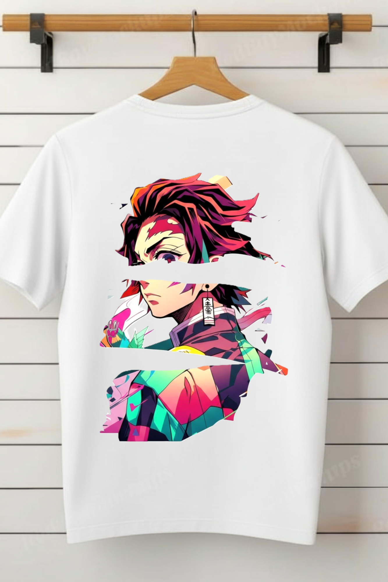 Tanjiro colourful Oversized T-shirt