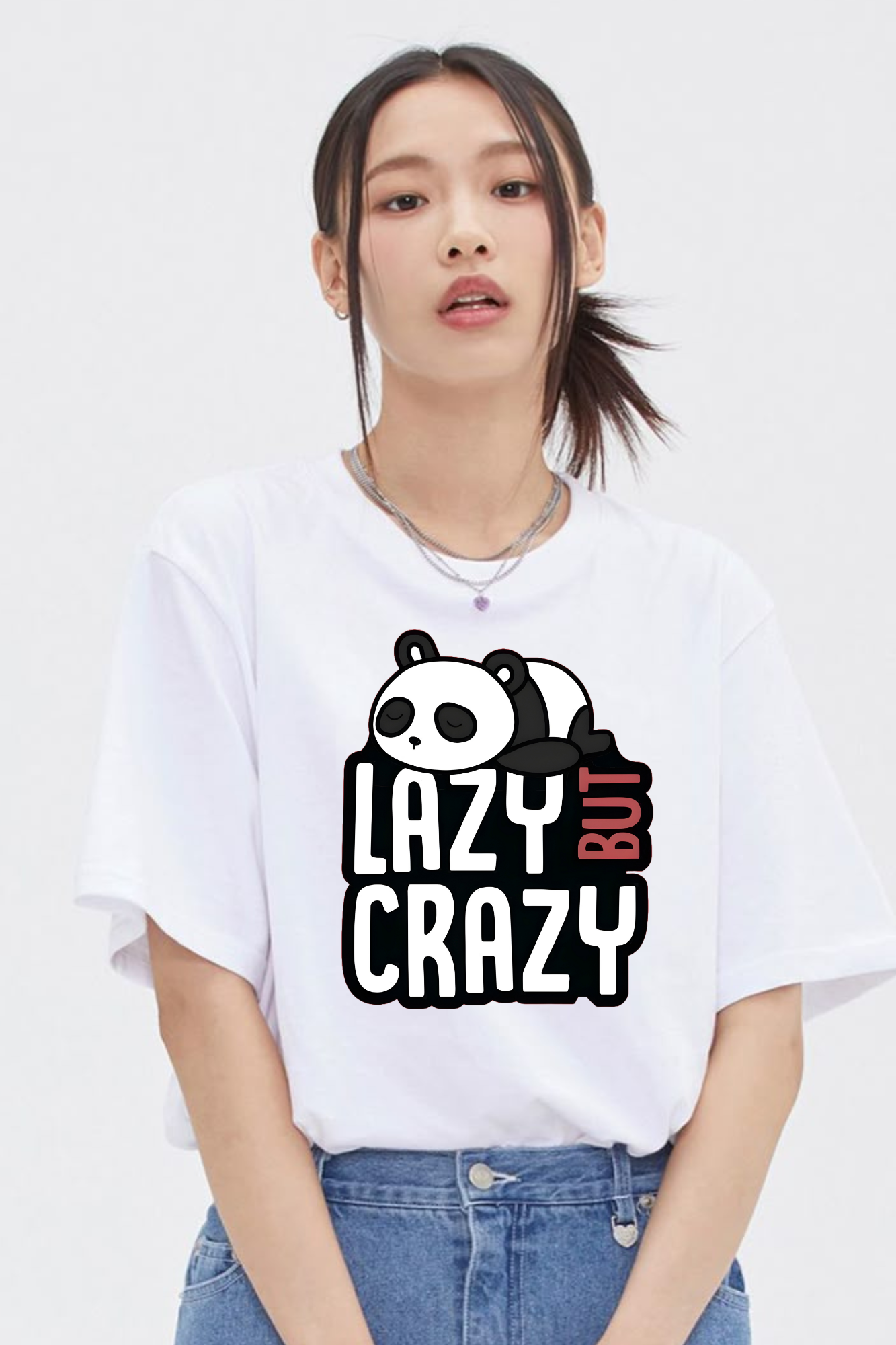 Lazy but crazy Panda Women's Classic T-Shirt