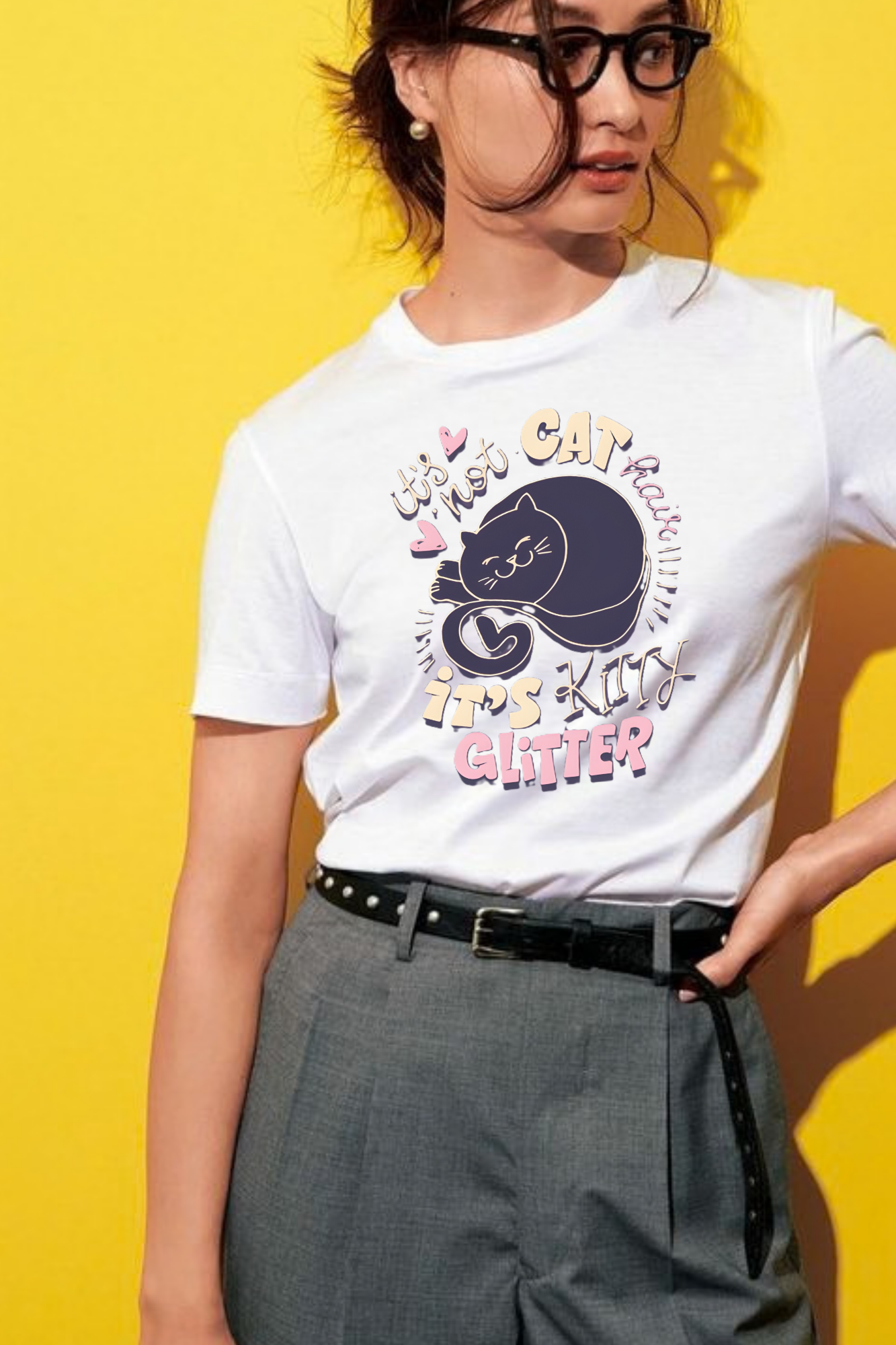 Kitty Glitter Women's Classic T-Shirt