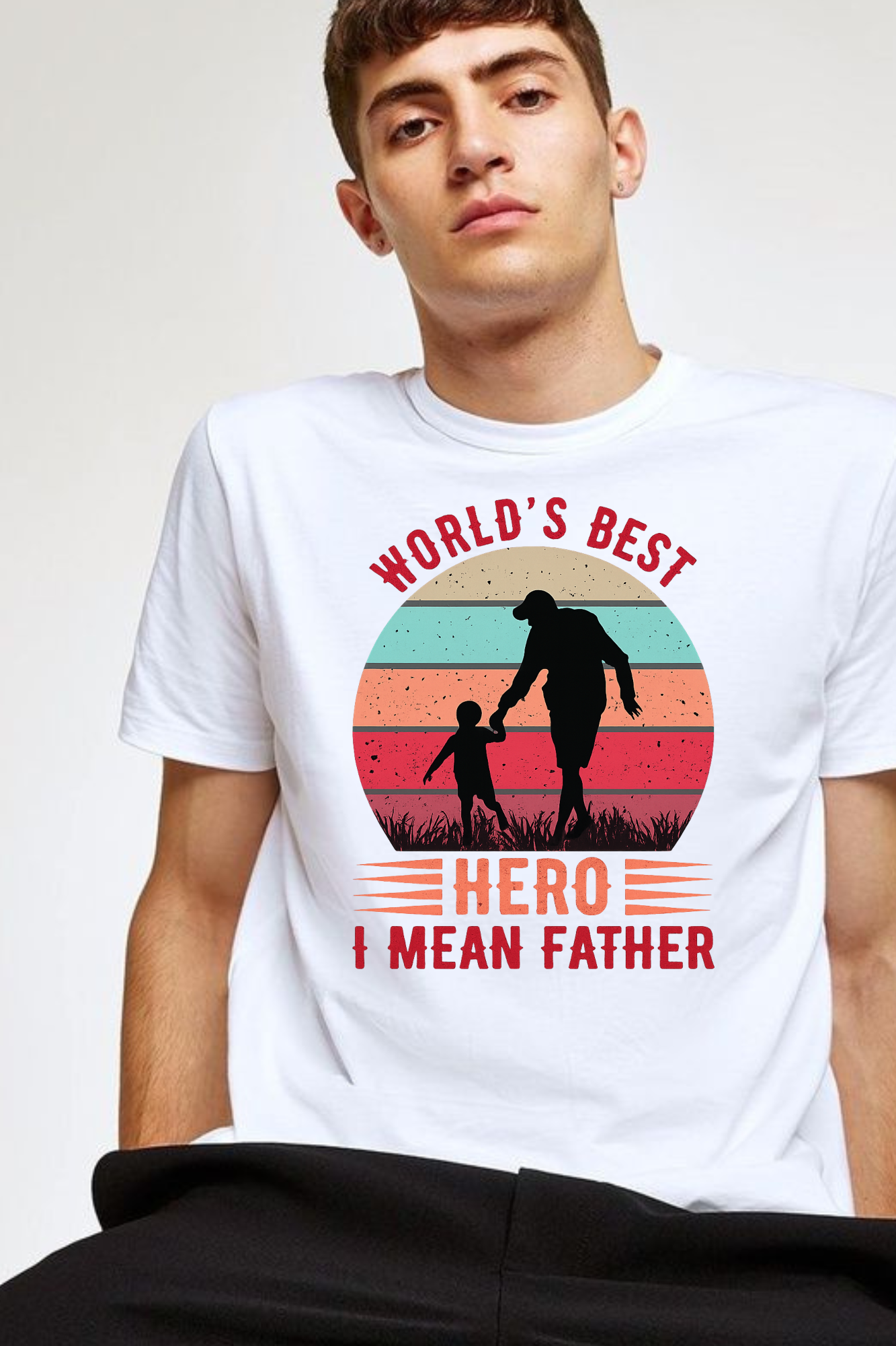 Hero father Male Classic Crew T-Shirt