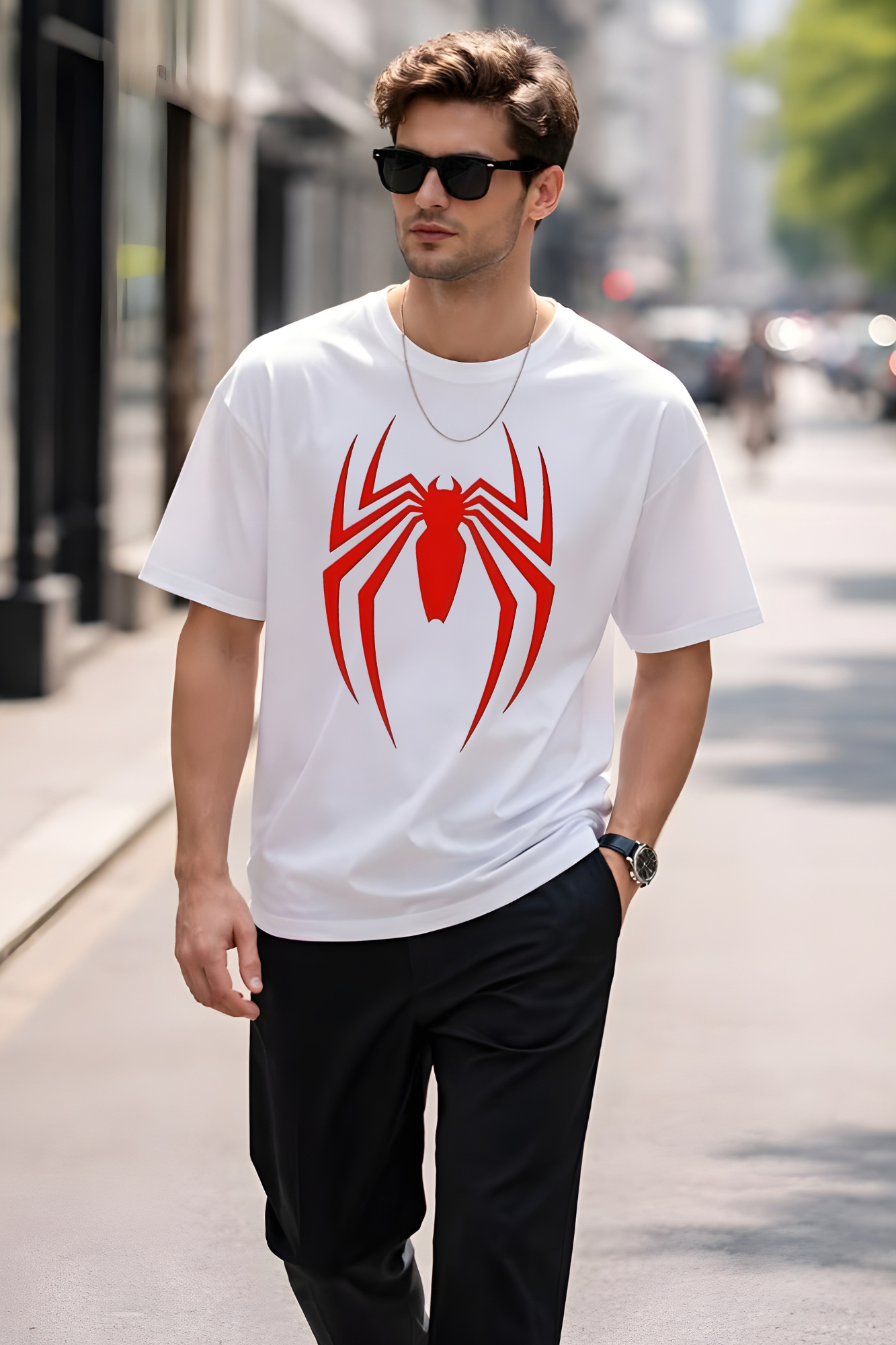 Crimson Web Unisex Oversized Standard T-Shirt