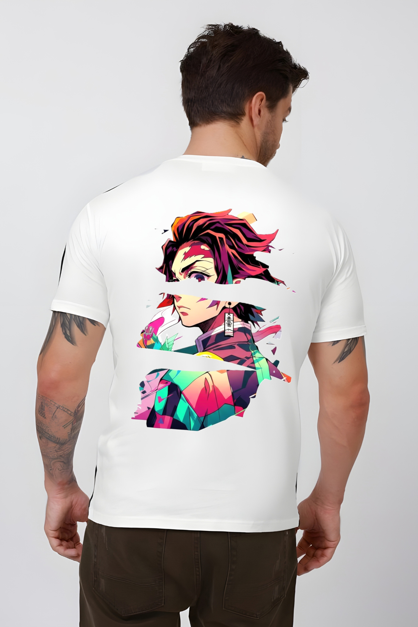 Tanjiro colourful Oversized T-shirt